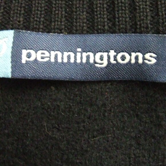 Penningtons sweater vest cute kitty cat black plus size wool maxi cardigan 1X - Picture 11 of 16